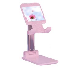 라니마켓 미니 접이식 핸드폰 거치대, 핑크, 1개