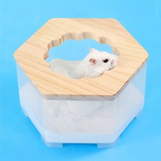 스몰펫 햄스터 플라워 배스룸, 우드, 1개