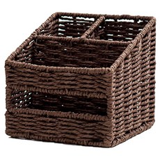 JCP 草編收納面紙籃 B, 可可色