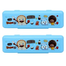 Bread Barbershop Walk 多功能餐具盒 2P-PN317, 藍色, 2件