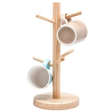 acacia home 木製馬克杯架, 木頭色, 1個