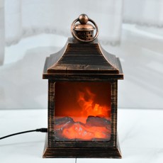 홈마인 불멍 벽난로 무드등, 골드(45)