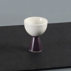 月鹽韓國產陶瓷迷你把手長鼓杯 酒杯 深紫色, 單品, 1個