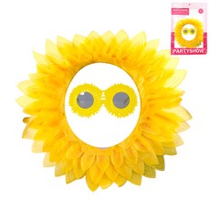 Party Show 向日葵臉面具(中) + 向日葵眼鏡組, 1套, 黃色