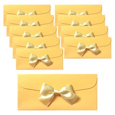 2Youngdesign 蝴蝶結裝飾紅包袋 金色, 10入