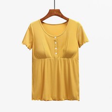 扣式哺乳短袖上衣