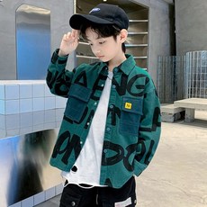 ORANGEDAMOM 男童款N迷你貼布文字襯衫