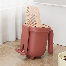 PASTEL PET 貓用便便袋分配器貓砂鏟, 粉紅色, 1個