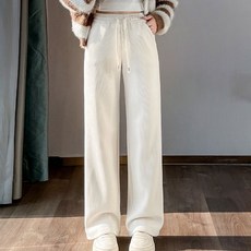 Goodif 女性舒適鬆緊帶高腰寬版長褲