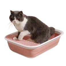 doongdoongpet 貓用可折疊廁所, 粉紅色, 1個