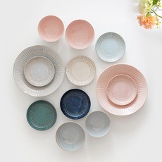 NICOTT Everyday系列2人家用餐具組 12入, 12種, 櫻花+灰色