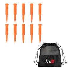 NAYASTYLE 塑膠球梯 10入 + 收納袋組, 橘色