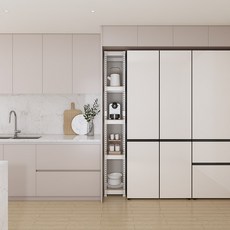 SPEEDRACK 韓國製造 纖薄型 免螺絲 鐵製 夾縫置物架, 5層, 白色