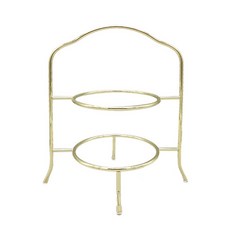 下午茶時間復古托盤 2層, 黃金, 1個