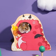 RESPET Cat Toy Jurassic Scratcher House, 1個, 亮粉色