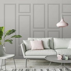 Muji Macji 水潤壁板壁畫壁紙 MG413SS 7p, Silver Slice