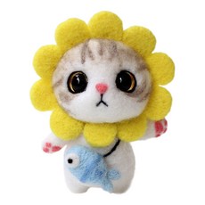 Aiemmini 柴犬系列羊毛氈DIY材料組, 花貓, 1套