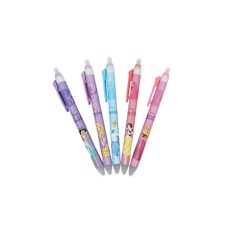 韓國 hM PLUS 迪士尼公主 可擦筆 0.5mm 5支, Disney公主 B型, 1組