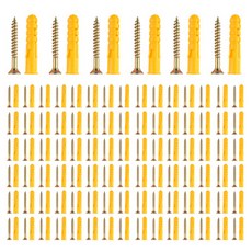 OON 노란색 크로커 플라스틱 확장 나사, 96개