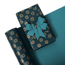 Good given 傳統紙捲花紋包裝紙, 藍色, 1個