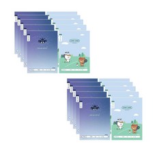 ibis 男童用 小學1 2年級書寫 8格筆記本 Dream Castle 10入 + Syong Syong Friends 10入 套組, 1套, 混合顏色