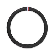 ruzen 圓形皮革方向盤罩, 現代黑色