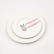 보겐 몽블랑 큐티 커트러리 티스푼, 핑크, 2개