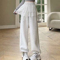 TheSirup 女款蕾絲層次感寬褲