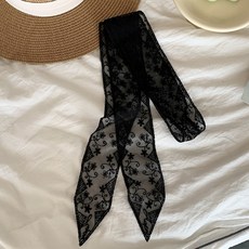 Allode 可愛蕾絲領帶圍巾