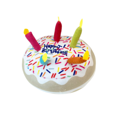 PETSMON 狗狗貓咪生日派對蛋糕玩具, 混合色, 1個