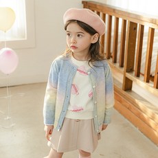 OWLEYBARN 女童極光花式紗線針織外套