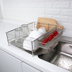 stopia 全不鏽鋼 Noblheim 排水碗盤瀝水架, 1層, 銀色, 1個