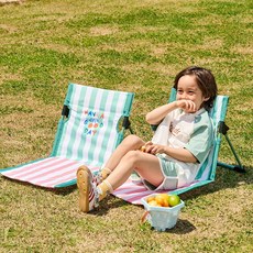 모던하우스 아동용 피크닉 등받이 의자 37 x 81 cm, 1개, 그린핑크