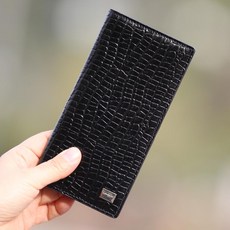 La Chic 牛皮經典鱷魚壓紋長夾 LC23WM0032-1