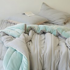 Nubizio 熟睡水洗雙色絨毛纖維冬被組