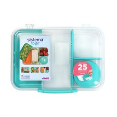sistema Bento 創意午餐盒 三明治沙拉便當盒 1.48L, 薄荷青, 1個