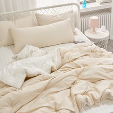 지베딩 크림치즈 극세사 옥수수솜 이불 세트