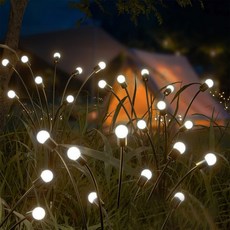 LUAZ 太陽能戶外螢火蟲庭園燈 照明 氣氛燈 10燈, 白色