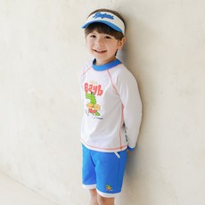 bay-b 兒童蠟筆防磨衣上下裝 + 泳帽組