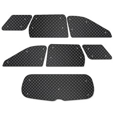 GMZ MOTORS 客製化車宿遮光窗簾 Palisade專用 車用遮陽簾套組, 黑色, 1套