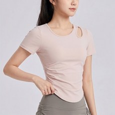 INFIOUS 女款抓皺健身上衣 I263-0377