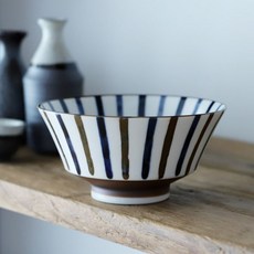 O'chairs 深色條紋陶瓷碗, 混色, 4個