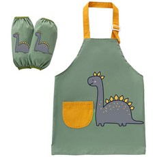 Mori's House 兒童美術圍裙袖套組, 綠色