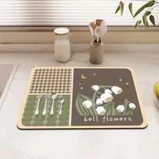 더인홈 그래핀 조리대 그릇 건조 매트 1단, M 스타일 13