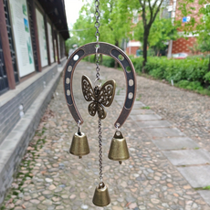 Treova 家居庭院裝飾 壁掛式鐵製復古風蝴蝶馬蹄鐵 三款 2入, 單一顏色