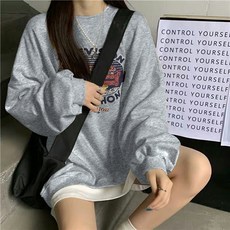 피어니스트 베이직 레터링 루즈 맨투맨