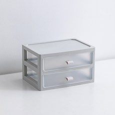 Olhai 桌上型化妝品收納 05 灰色雙層, 1個