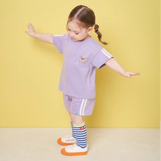 mollimelli 童款狗狗鮮豔色系短袖套裝