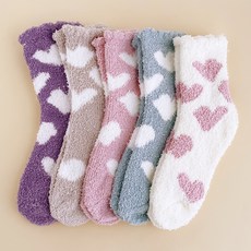 주니데이 아동용 수면양말 하트뽀송 5종 세트