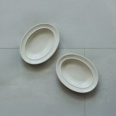 YOON CERAMICS Maison Objet Cozy 橢圓碗, 燕麥色, 2個